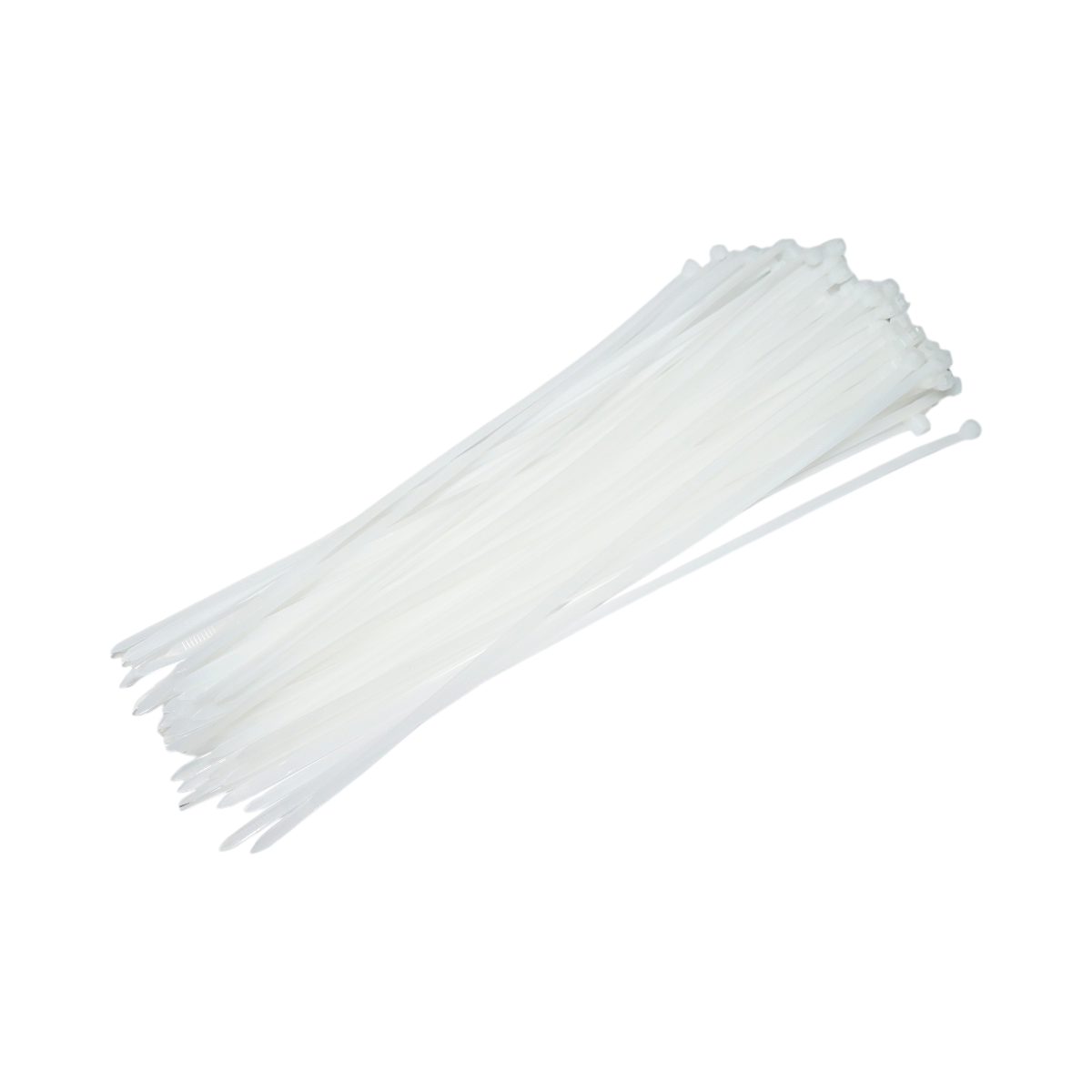 Faseta colier plastic alb 4.7x350mm pentru prindere capace roti auto 100 buc/set Longroad