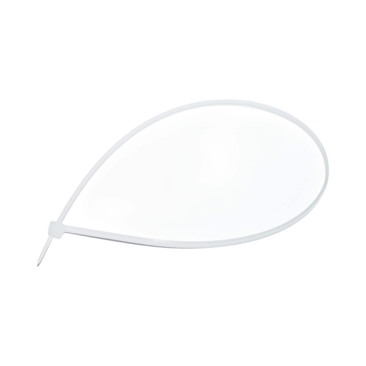 Faseta colier plastic alb 3.6x360mm 100 buc/set Longroad - imagine 3