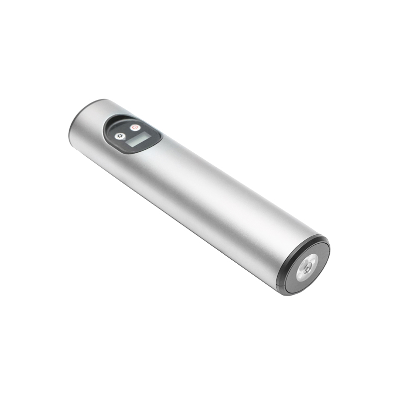 Compresor aer portabil gri inchis 12,4V baterie 6000Am reincarcabila 250x56x47mm cu accesorii - imagine 7