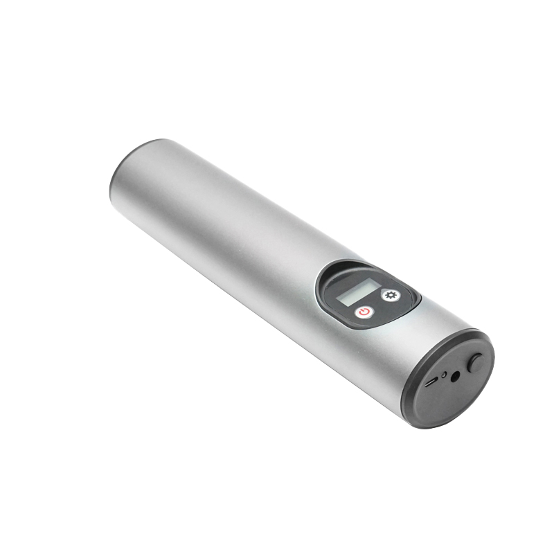 Compresor aer portabil gri inchis 12,4V baterie 6000Am reincarcabila 250x56x47mm cu accesorii - imagine 6