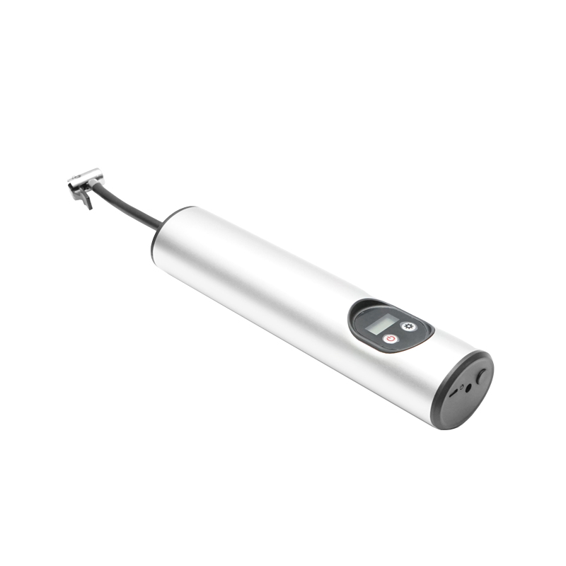 Compresor aer portabil gri deschis 12,4V baterie 6000Am reincarcabila 250x56x47mm cu accesorii - imagine 5