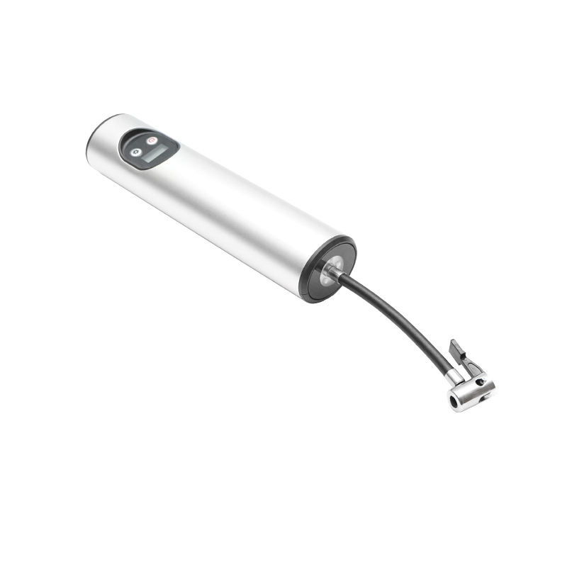 Compresor aer portabil gri deschis 12,4V baterie 6000Am reincarcabila 250x56x47mm cu accesorii - imagine 4