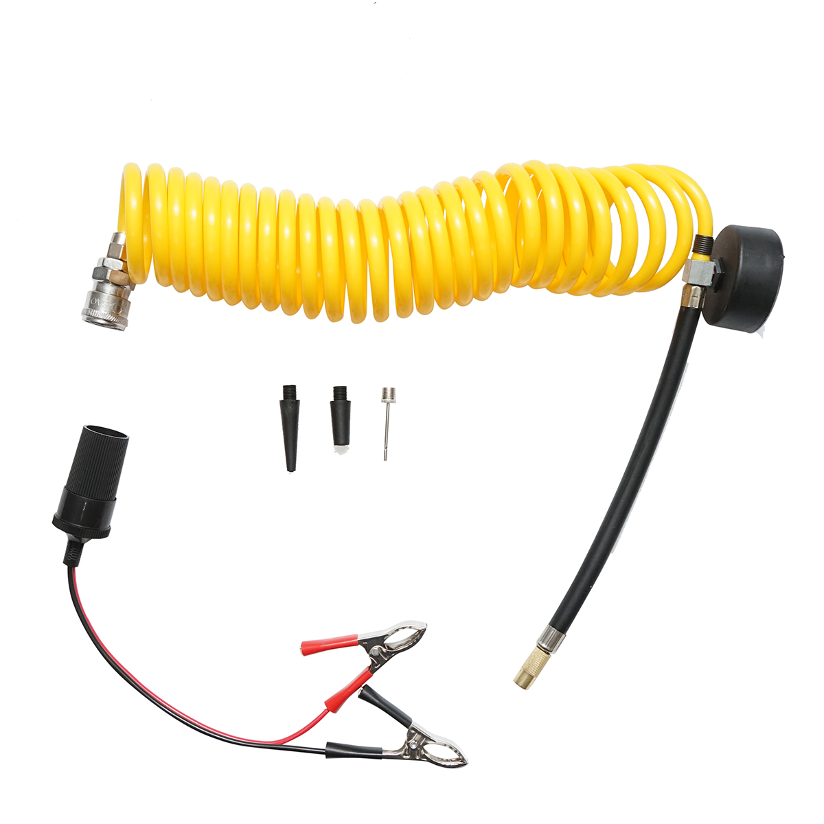 Compresor aer umflat roti 12V, 150PSI, 85l/min, 2 cilindrii, cablu 3m pentru priza bricheta auto - imagine 5
