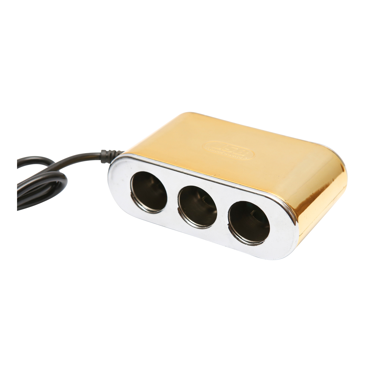 Adaptor bricheta auto tripla 12/24V auriu cu intrerupator individual si 1 port USB 5V 2.1A - imagine 8