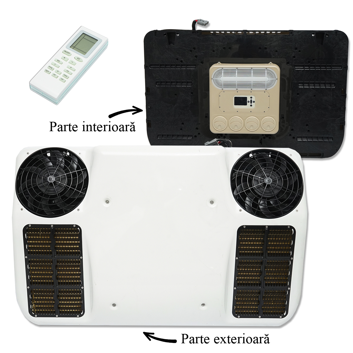 Clima stationara utilaje industriale AC universala 12V 2800W 1150x750x345mm - imagine 2