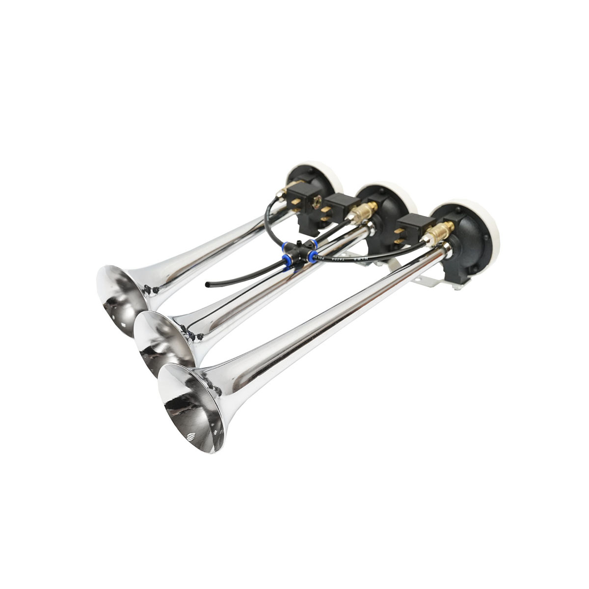 Claxon 3 trompete cu electrovalve 12/24V pentru compresor aer Breckner Germany