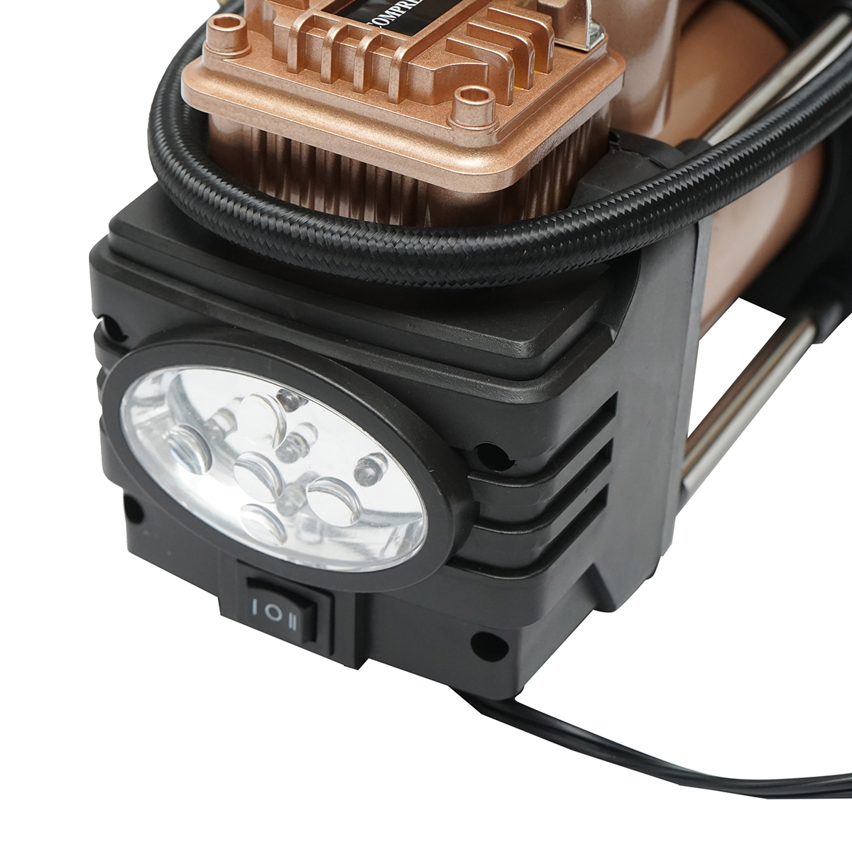 Compresor aer umflat roti 12V 180W, 150PSI, 45l/min, cablu 3m pentru priza bricheta auto Breckner Germany - imagine 6