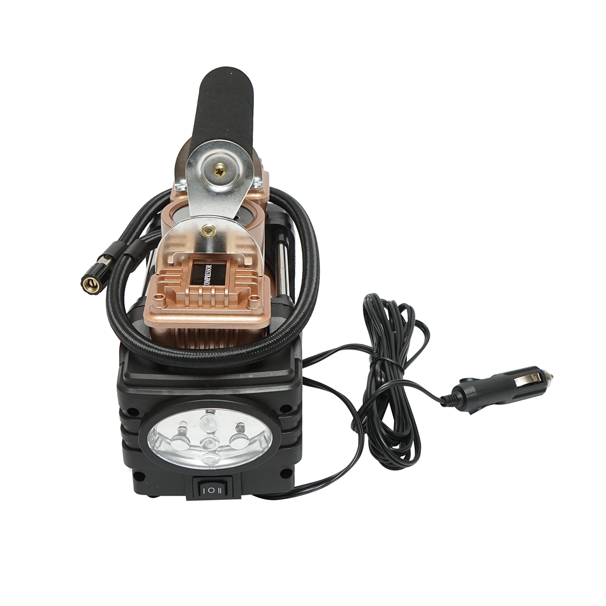 Compresor aer umflat roti 12V 180W, 150PSI, 45l/min, cablu 3m pentru priza bricheta auto Breckner Germany - imagine 3