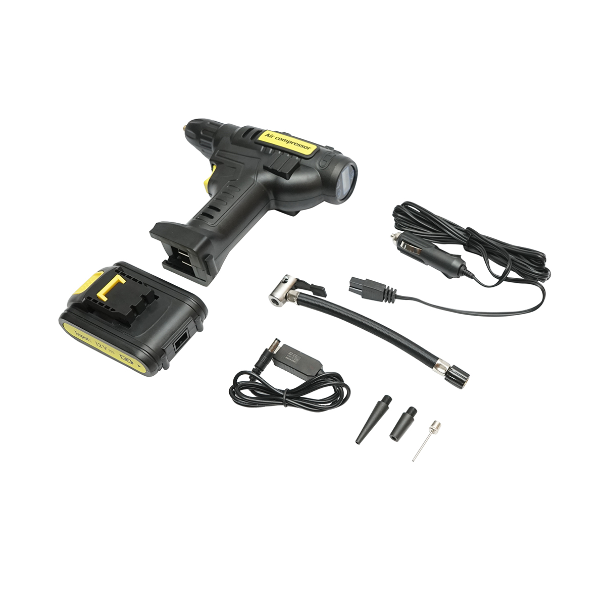 Compresor aer auto portabil digital 12V/120W, 150 PSI, iluminare LED, baterie Li-ion 2000mAh Breckner Germany