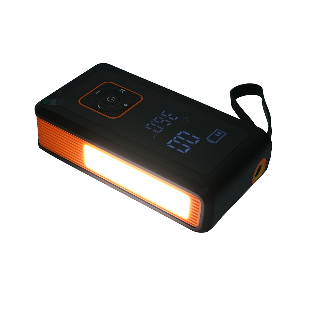 Robot pornire si compresor aer smart 80W 150 PSI, afisaj digital LED, baterie litiu 8000 mAh, baterie externa, lanterna LED, port USB/USB-C, accesorii incluse - imagine 9