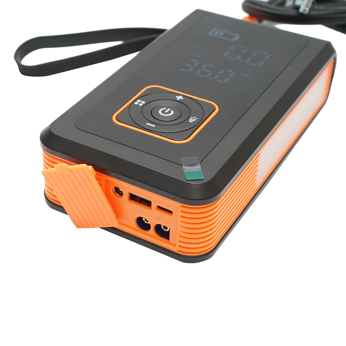 Robot pornire si compresor aer smart 80W 150 PSI, afisaj digital LED, baterie litiu 8000 mAh, baterie externa, lanterna LED, port USB/USB-C, accesorii incluse - imagine 4