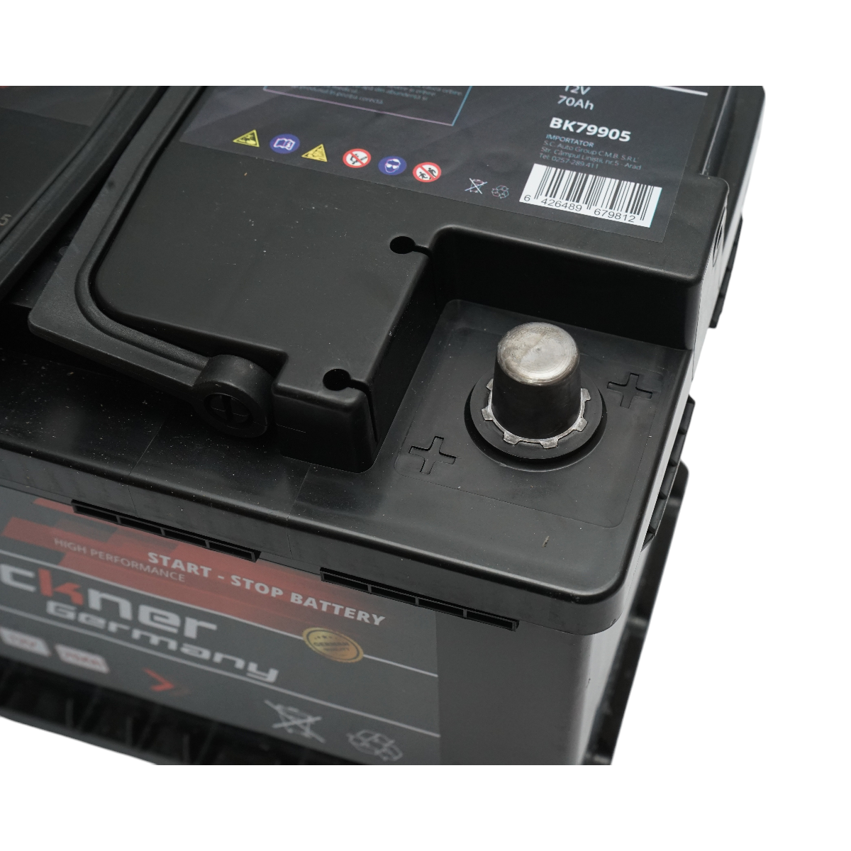 Baterie auto AGM start-stop 12V, 70Ah, 760A la pornire 275x175x195mm Breckner Germany - imagine 6