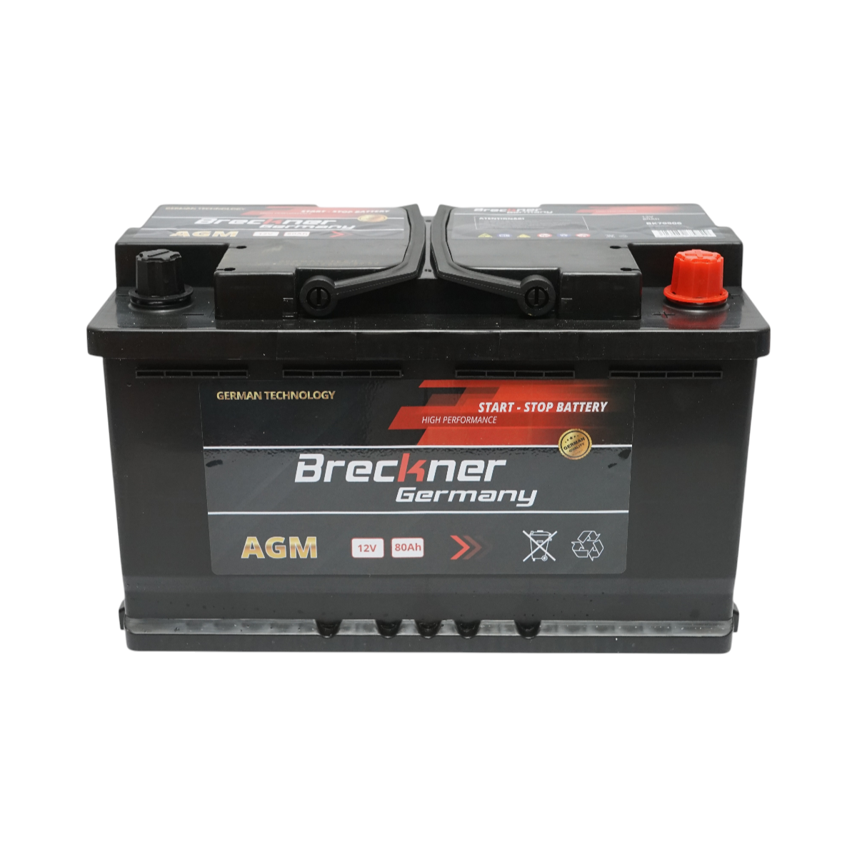 Baterie auto AGM start-stop 12V, 80Ah, 950A la pornire 315x175x195mm Breckner Germany
