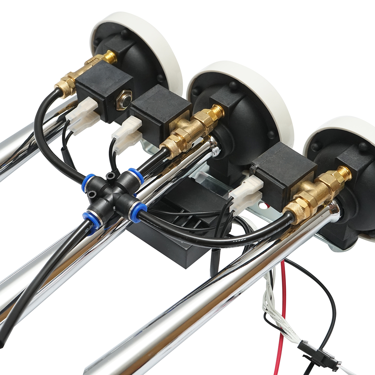 Claxon 3 trompete 24V cu 6 melodii pentru compresor de aer - imagine 3