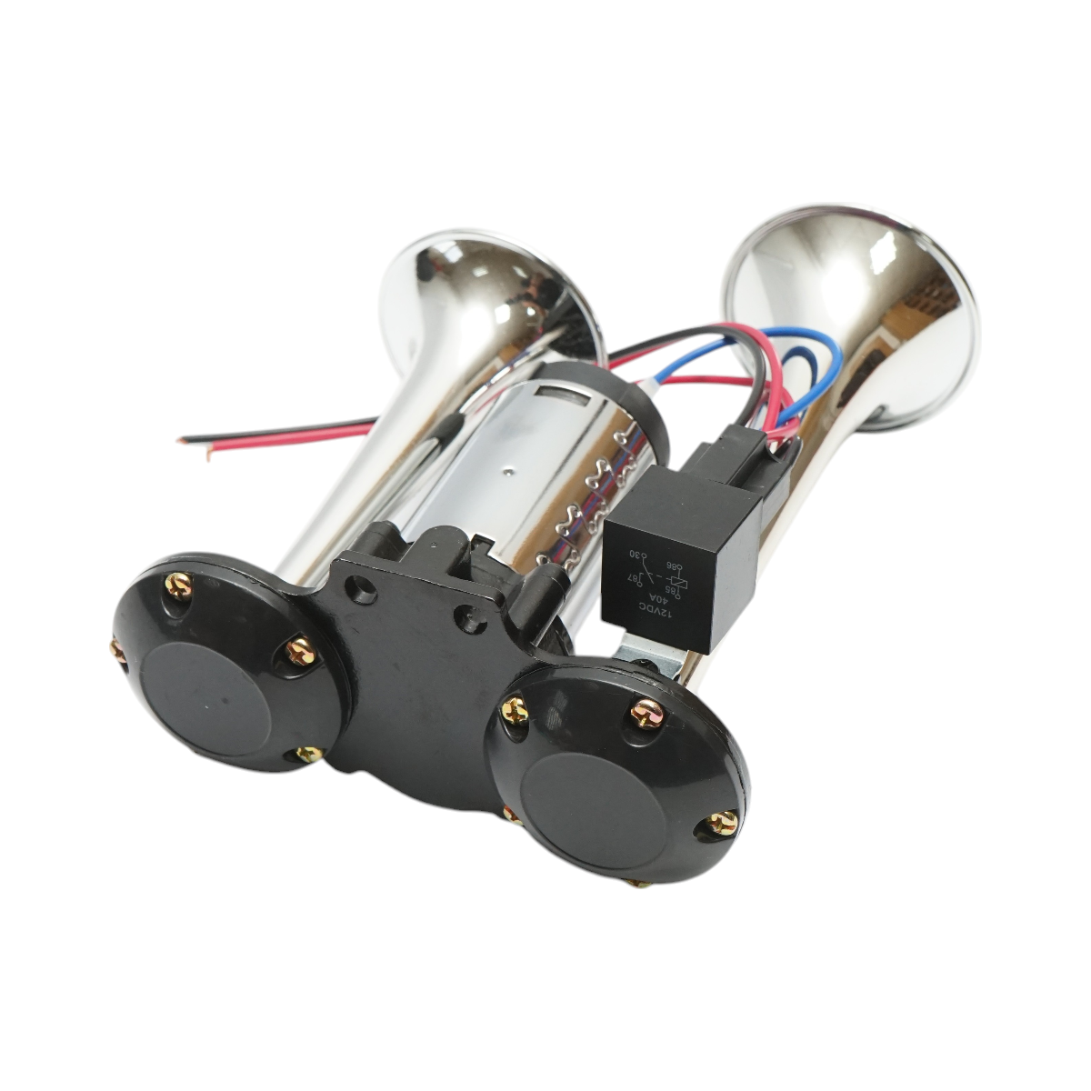 Claxon 2 trompete 12V cu compresor inclus Breckner Germany - imagine 2