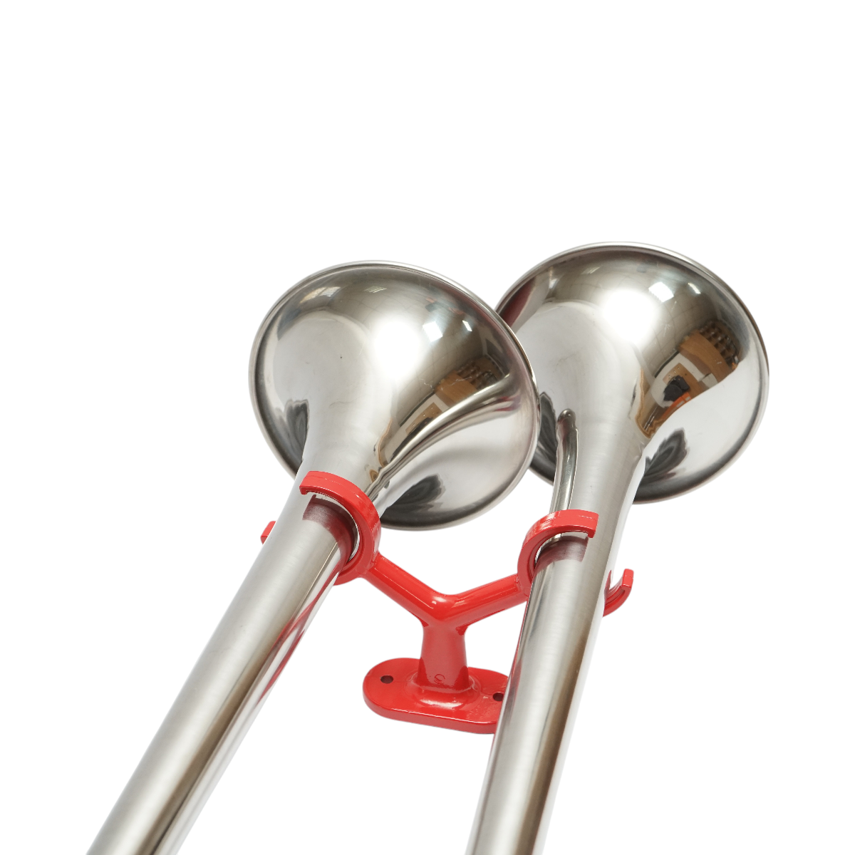 Claxon 2 trompete rosu 12V/24V pentru compresor de aer - imagine 5