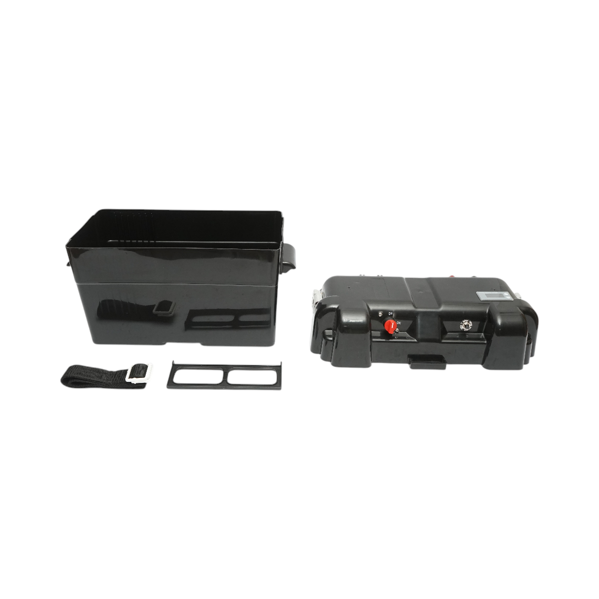 Cutie baterie auto 12V cu voltmetru DC 6-30V, intrerupator alimentare 100A, priza bricheta, afisaj LCD, 2xUSB 350x180x200mm - imagine 4