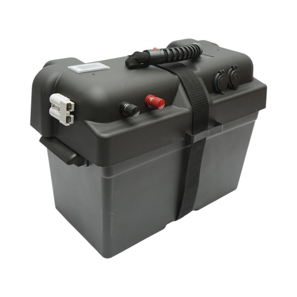 Cutie baterie auto 12V cu voltmetru DC 6-30V, intrerupator alimentare 100A, priza bricheta, afisaj LCD, 2xUSB 360x180x235mm - imagine 5