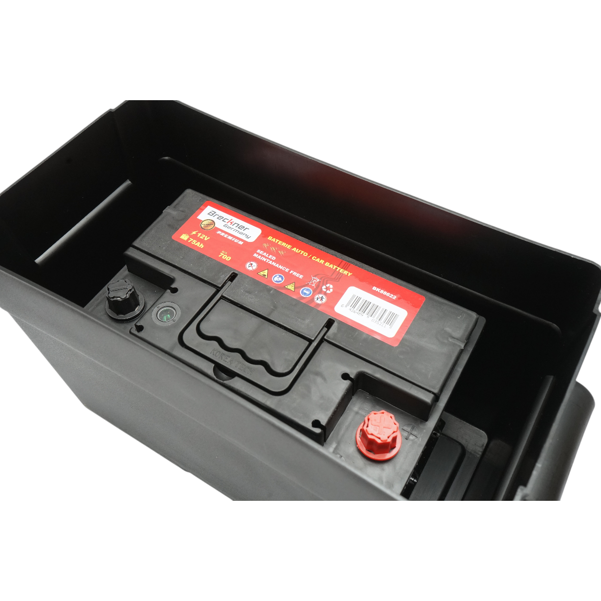 Cutie baterie auto cu voltmetru 12V, intrerupator alimentare 100A, siguranta 30A, priza bricheta, afisaj LCD, 2xUSB 360x180x235mm - imagine 4