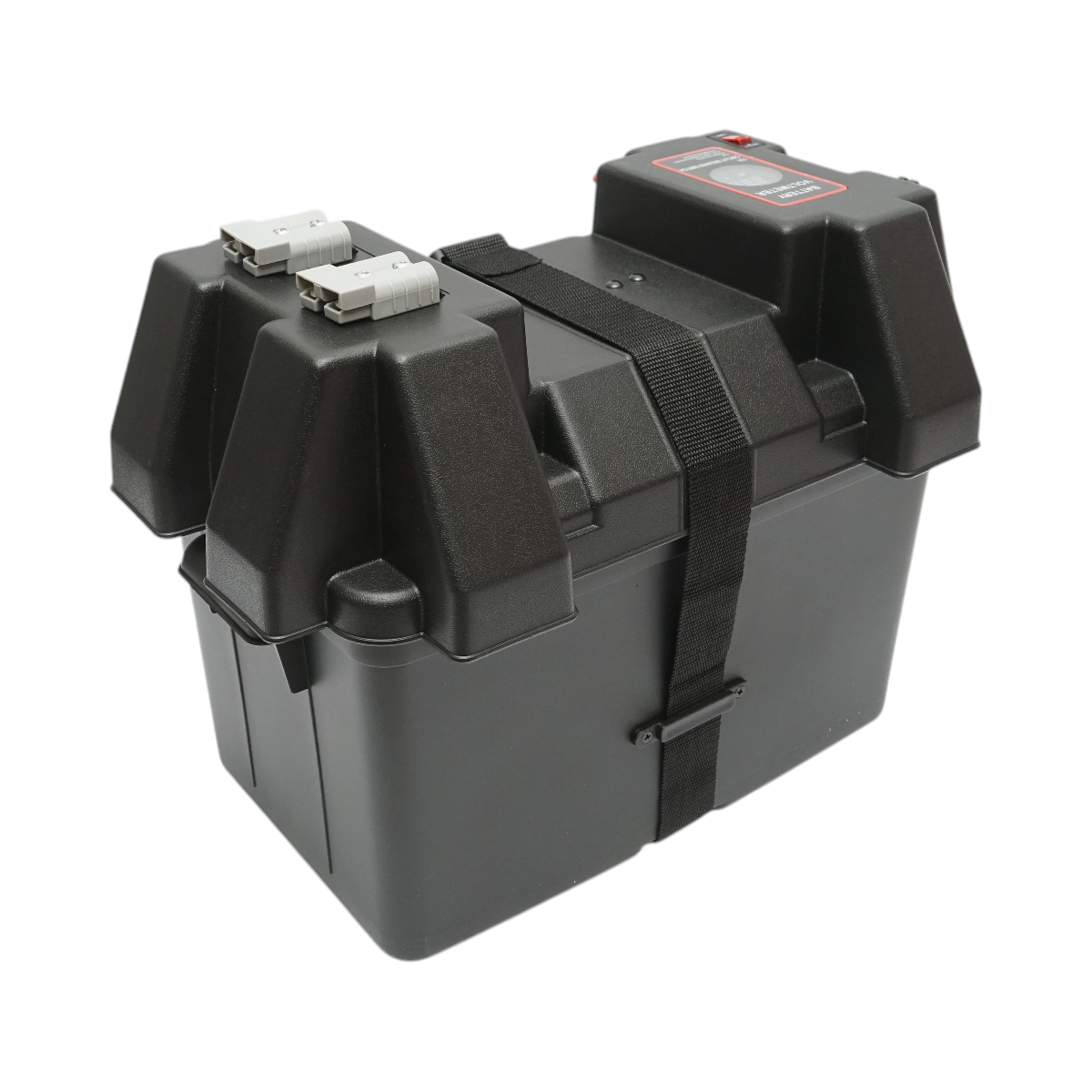 Cutie baterie auto 12V cu voltmetru DC 6-36V, intrerupator cirucit 16A, siguranta 30A, 2 prize bricheta, afisaj LCD, 2xUSB 340x195x200mm - imagine 5