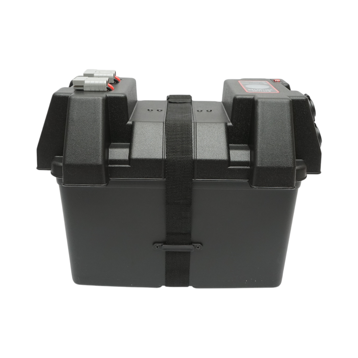 Cutie baterie auto 12V cu voltmetru DC 6-36V, intrerupator cirucit 16A, siguranta 30A, 2 prize bricheta, afisaj LCD, 2xUSB 340x195x200mm - imagine 6