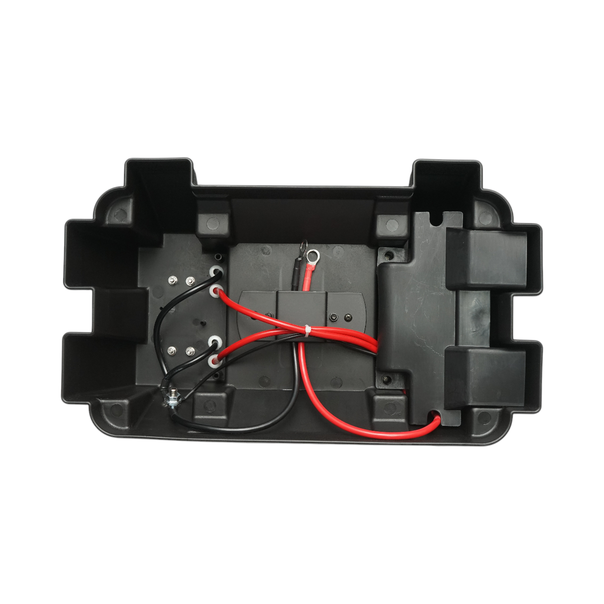 Cutie baterie auto 12V cu voltmetru DC 6-36V, intrerupator cirucit 16A, priza bricheta, afisaj LCD, 2xUSB 340x195x200mm - imagine 11