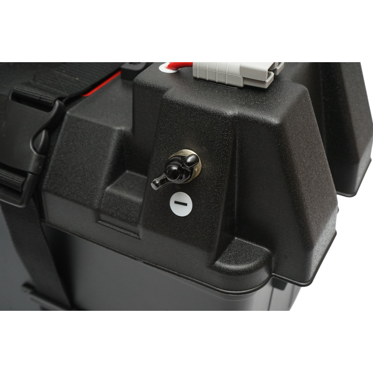 Cutie baterie auto 12V cu voltmetru DC 6-36V, intrerupator cirucit 16A, priza bricheta, afisaj LCD, 2xUSB 340x195x200mm - imagine 10