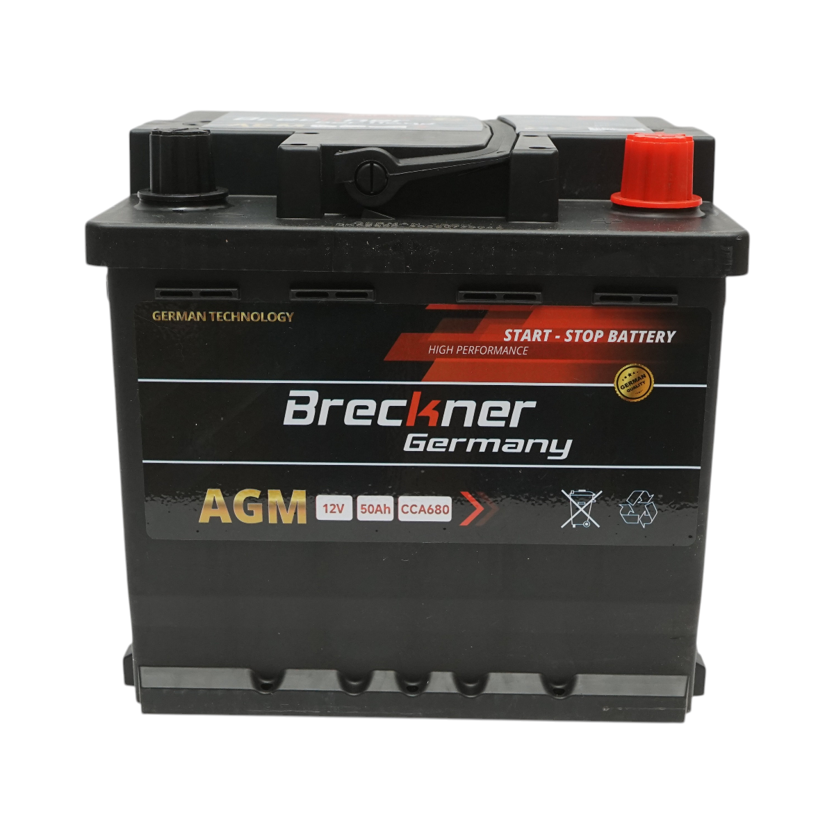 Baterie auto AGM start-stop 12V, 50Ah, 680A la pornire 207x175x190mm Breckner Germany