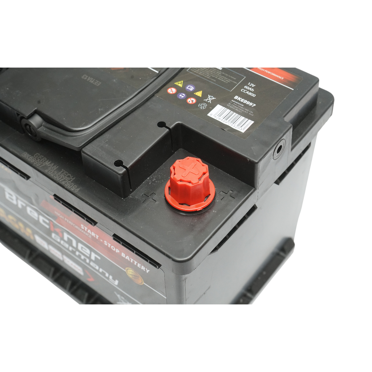 Baterie auto AGM start-stop 12V, 60Ah, 800A la pornire 242x174x189mm Breckner Germany - imagine 6