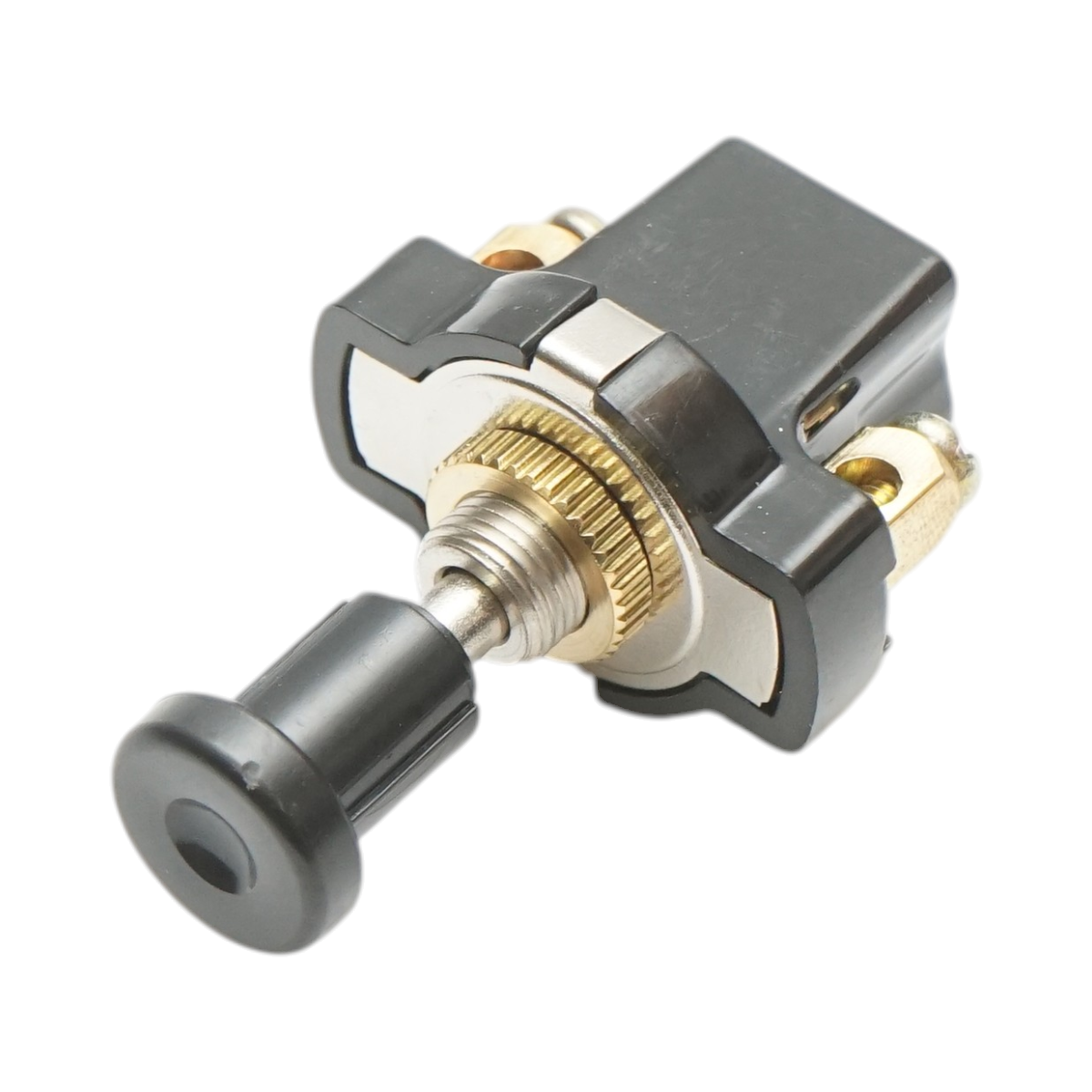 Intrerupator scurt universal 12V/5A pull switch ON/OFF cu piulita prindere metalica - imagine 3