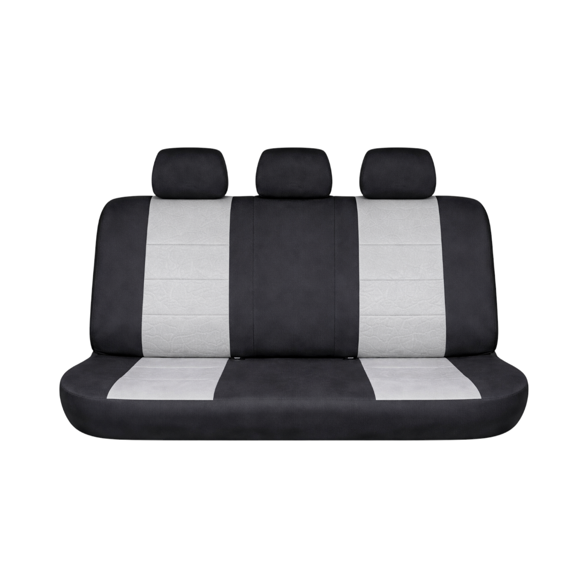 Set huse scaune auto universale Negru-Gri, material textil, fata + spate 9 piese - imagine 3