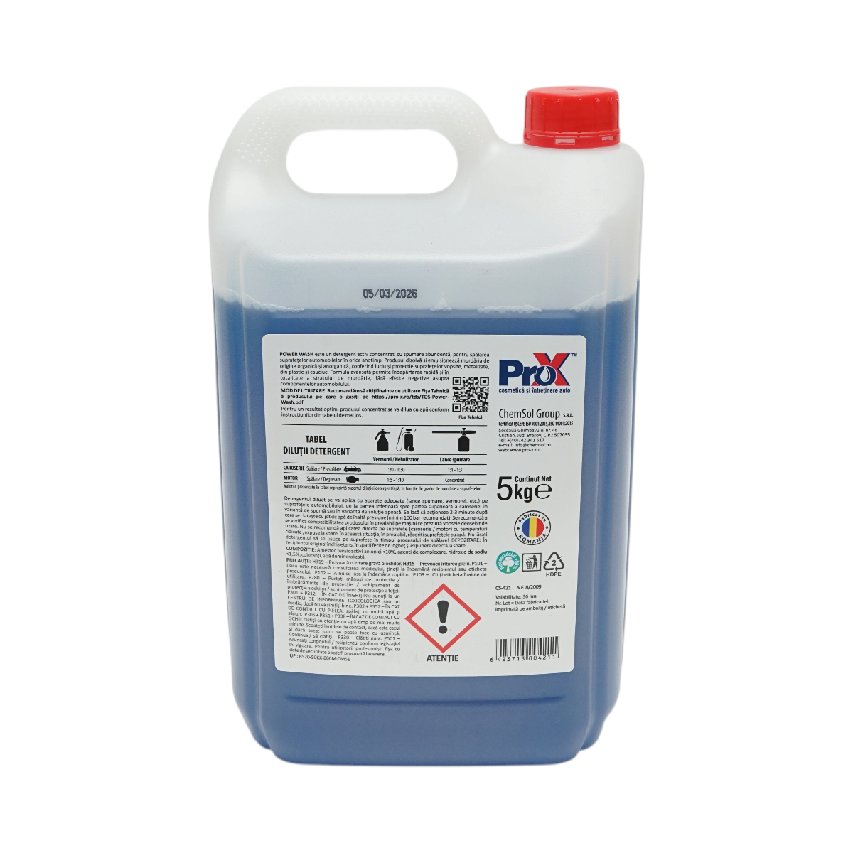 Detergent spuma activa auto concentrat profesional Power Wash Pro-X 5kg - imagine 3