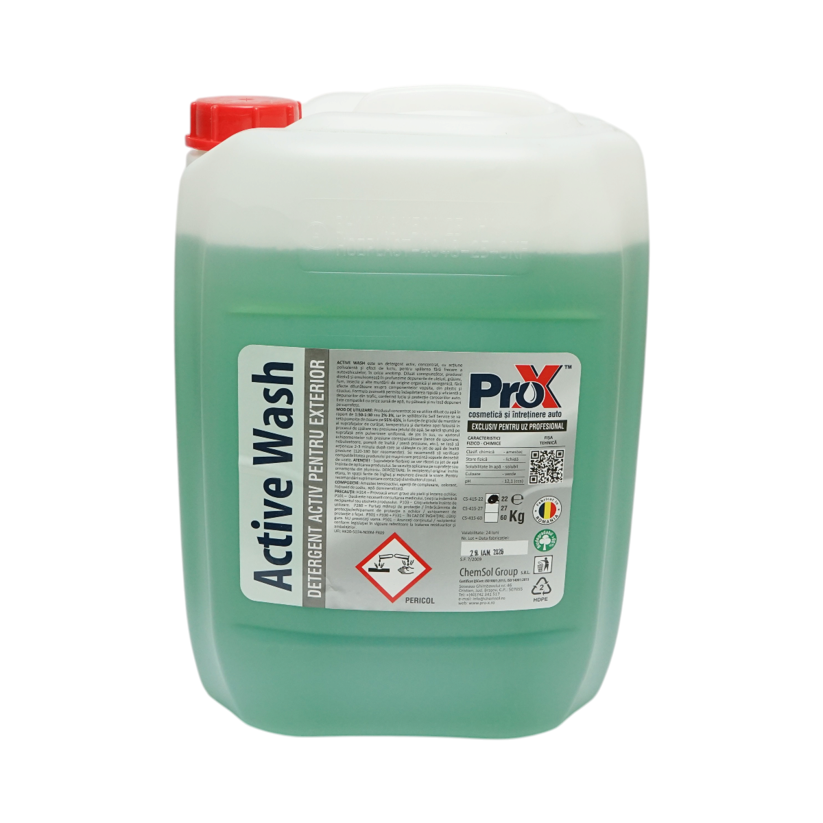 Detergent spuma activa auto exterior concentrat profesional Active Wash Pro-X 22kg