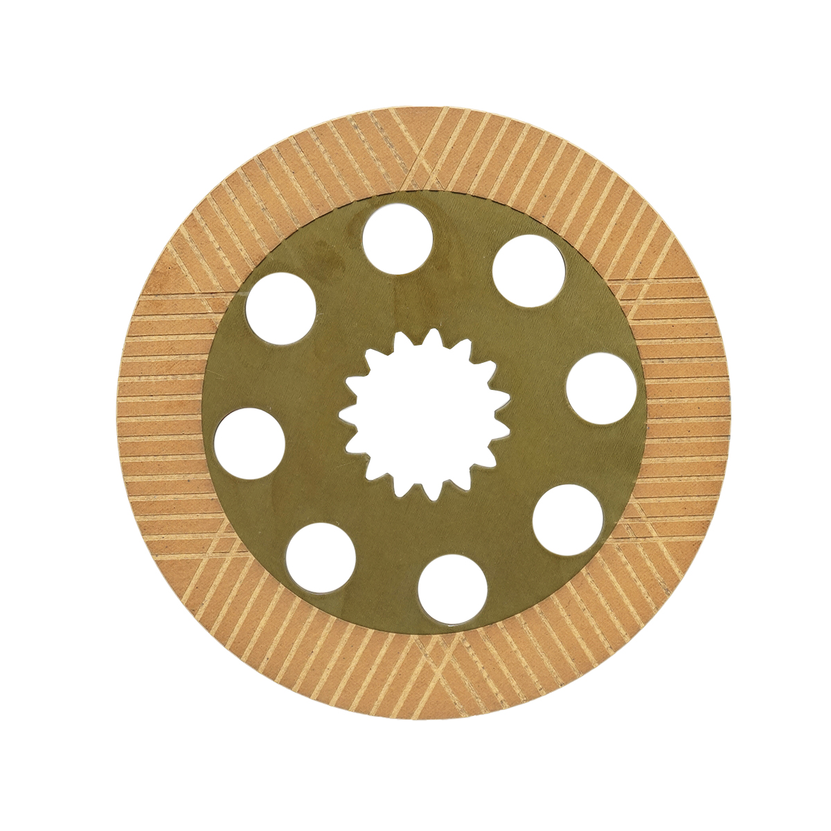 Set discuri frictiune 222x49.5x3.9mm Z=15, placa 240x140x3.8mm pentru JCB 1700B, 214, 215, 216, 217, 3C, 3CX, 3D, 3DX, 4C, 4CN, 4CX OEM 450-10224/450-10226 - imagine 2