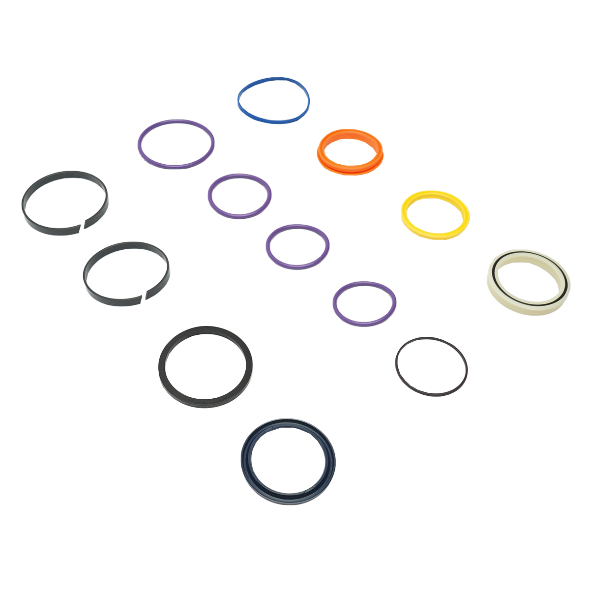 Kit garnituri reparatie cilindru hidraulic, corp fi 90mm si tija fi 60mm pentru JCB 3CX, 4CX OEM 332-E8224 - imagine 2