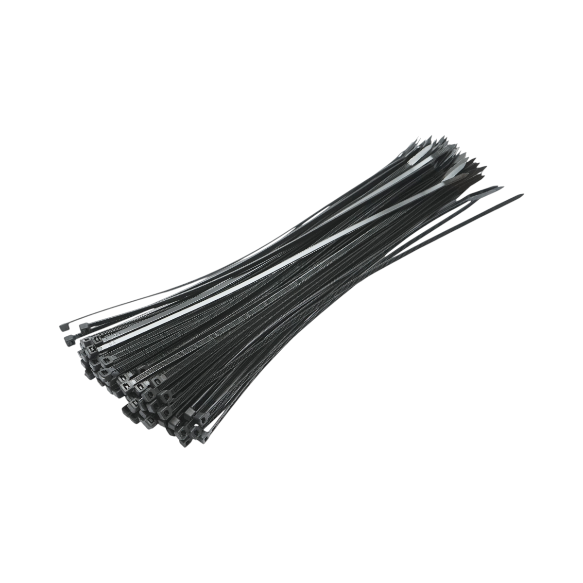 Faseta colier plastic negru 3.5x300mm 100 buc/set Longroad - imagine 2