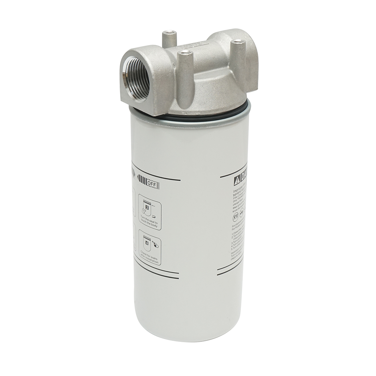 Filtru si suport (baterie) indepartare particule rezervor motorina, presiune 3.4 bar, debit 94.6 L/min, 30 microni, 1-1/2 -16 UNF Breckner Germany