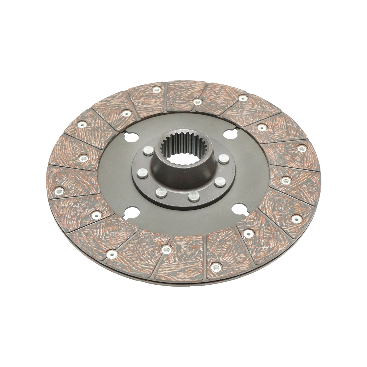 Disc ambreiaj priza de putere Massey Ferguson diametru exterior 250mm, interior 1-38mm, interior 2-41mm, 25 caneluri OEM 1865836M91