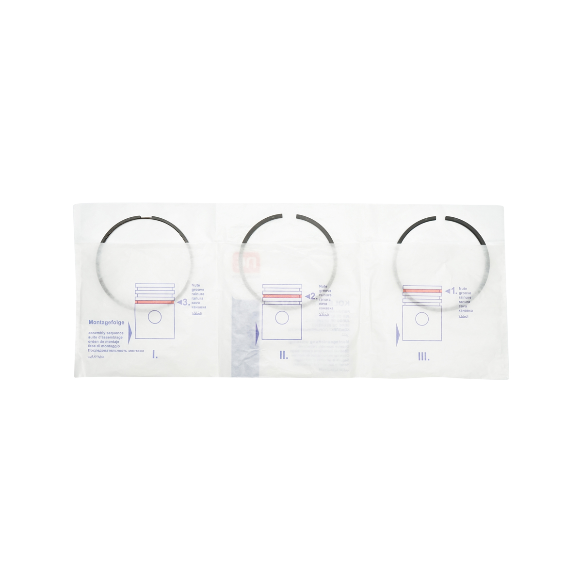 Set segmenti pentru 1 piston fi 106.5mm 3,16x2,385x3,5mm pentru John Deere RE527844 - imagine 4