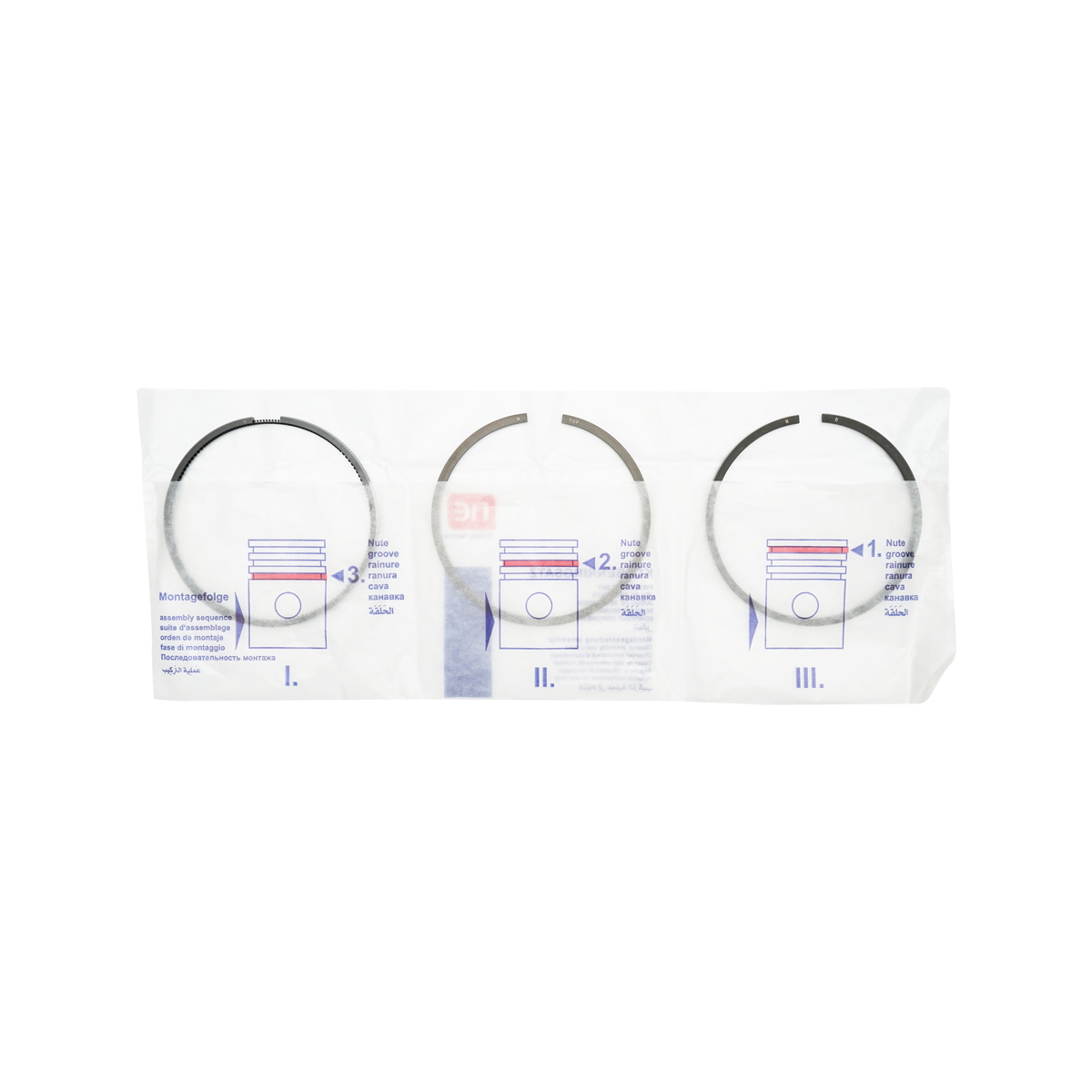Set segmenti pentru 1 piston fi 94mm 3x2x3mm pentru Deutz-Fhar 04198013 - imagine 4