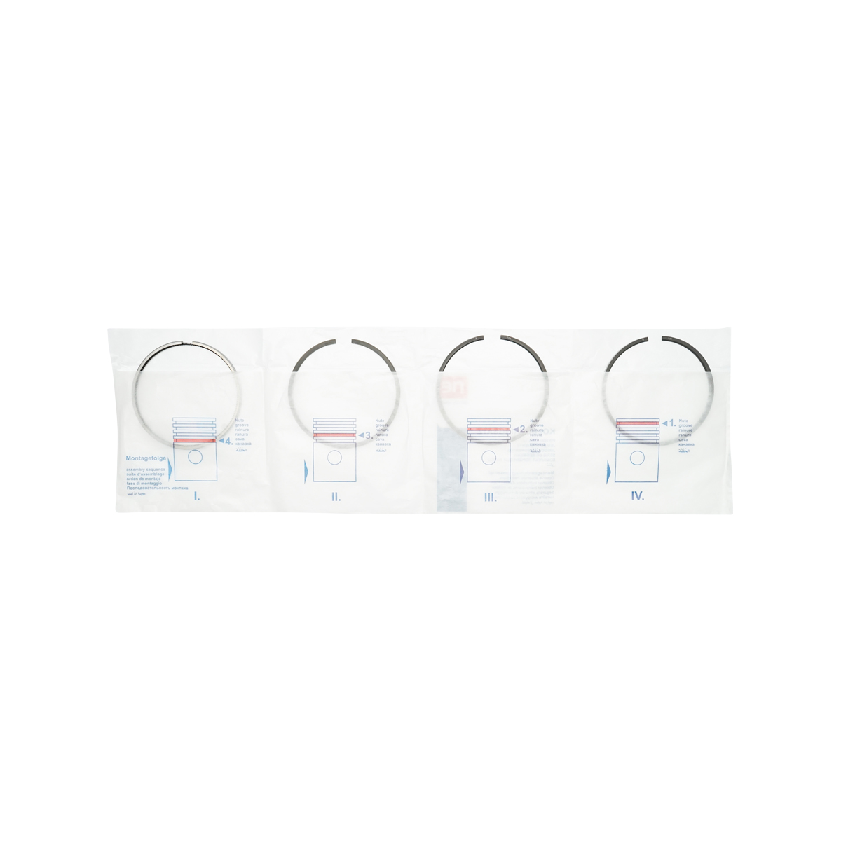 Set segmenti pentru 1 piston fi 111,76mm 2,38x2,38x2,38x4,74mm pentru Ford 83917468 - imagine 4