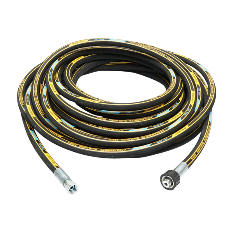 Rola 17m furtun spalatorie DN8 1SN cu mufa 22x1,5mm si armatura 3/8 la capete - imagine 4
