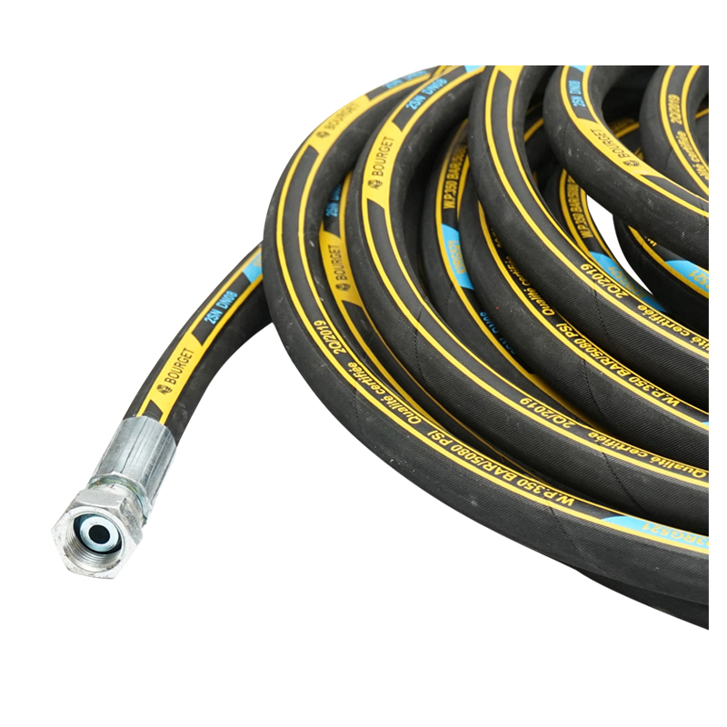 Rola 17m furtun spalatorie DN8 1SN cu mufa 22x1,5mm si armatura 3/8 la capete - imagine 3