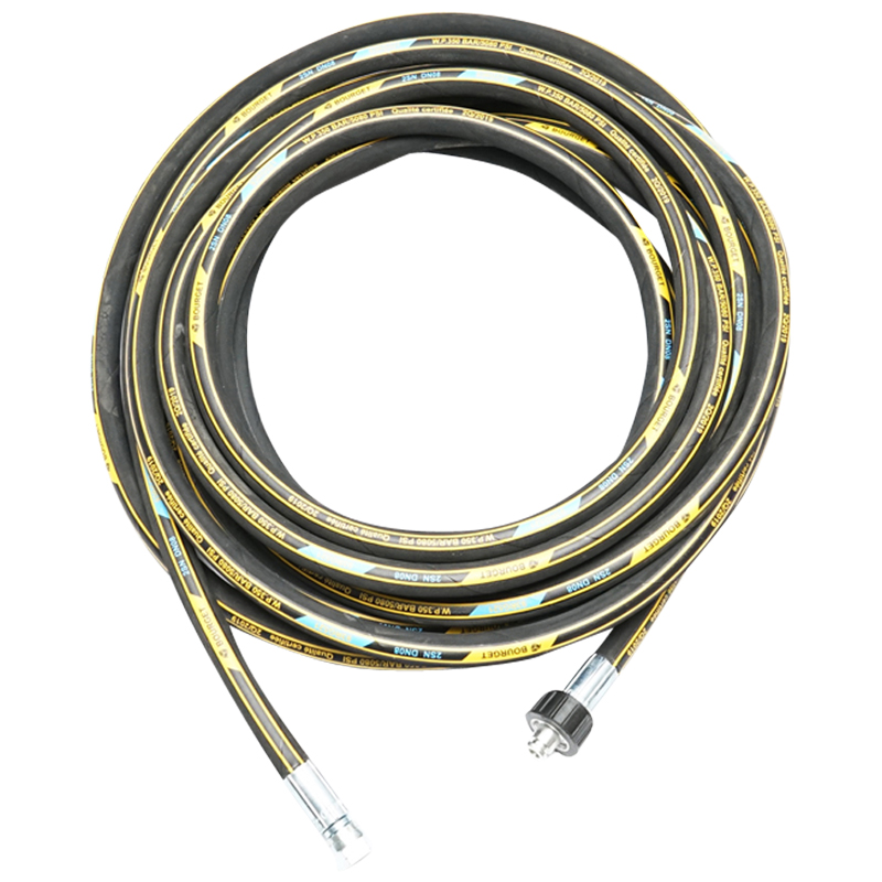 Rola 10m furtun spalatorie DN8 2SN cu mufa 22x1,5mm si armatura 3/8 la capete - imagine 4