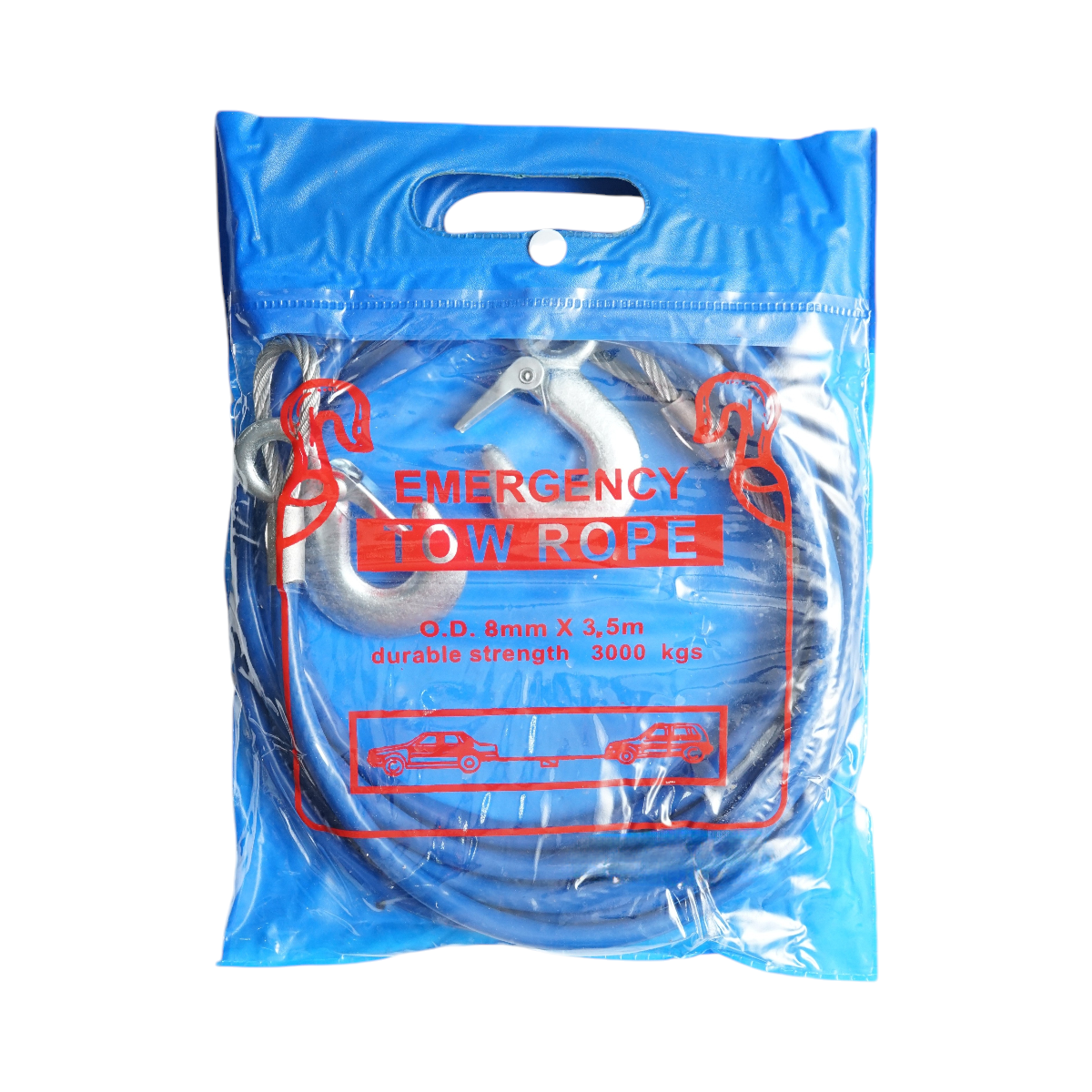 Cablu/sufa remorcare metalic fi 8mm, lungime 3.5m, sarcina maxima 3T - imagine 4
