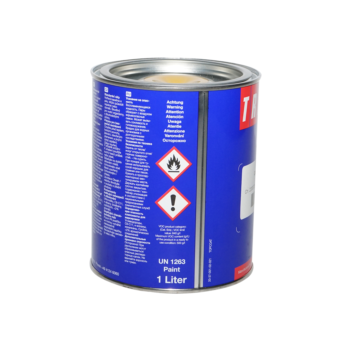 Vopsea auto galben tip Caterpillar 1L Tractol - imagine 3
