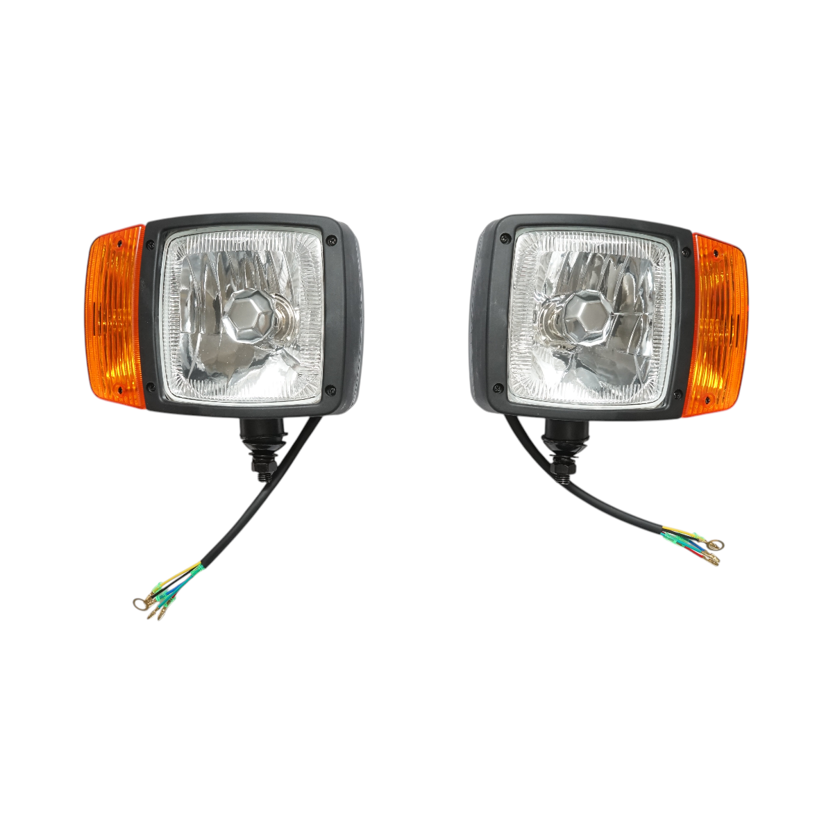 Set lampi fata cu semnalizare stanga/dreapta 12/24V pentru JCB 3CX, 3DX cod OEM 700/50055, 700/50056, 700/50119, 700/38400