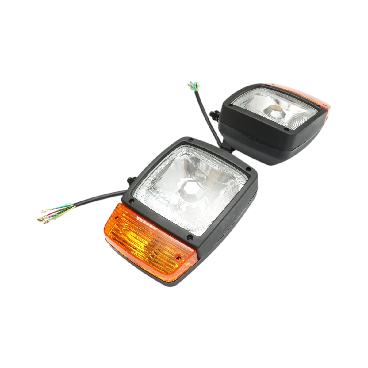 Set lampi fata cu semnalizare stanga/dreapta 12/24V pentru JCB 3CX, 3DX cod OEM 700/50055, 700/50056, 700/50119, 700/38400 - imagine 3