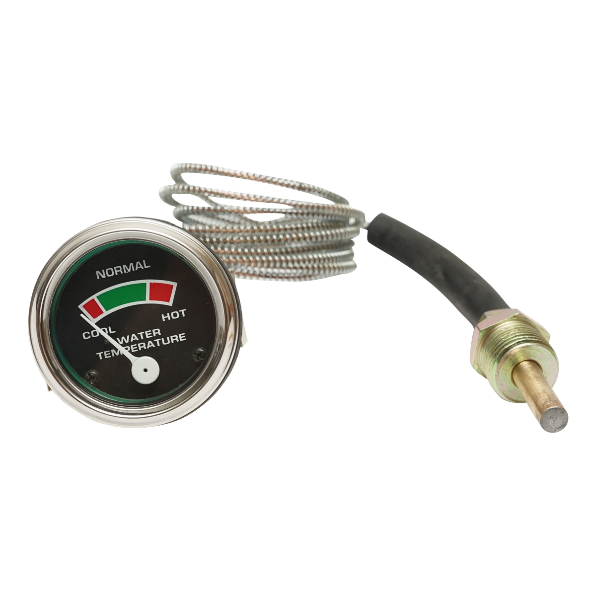 Ceas indicator temperatura apa mecanic cu sonda Massey Ferguson OEM K11638, 1078125M91 ,180727M91, 180727M92, 180727M93, 881369M91, 881396M91, 899455M91, 1850512M93 - imagine 2