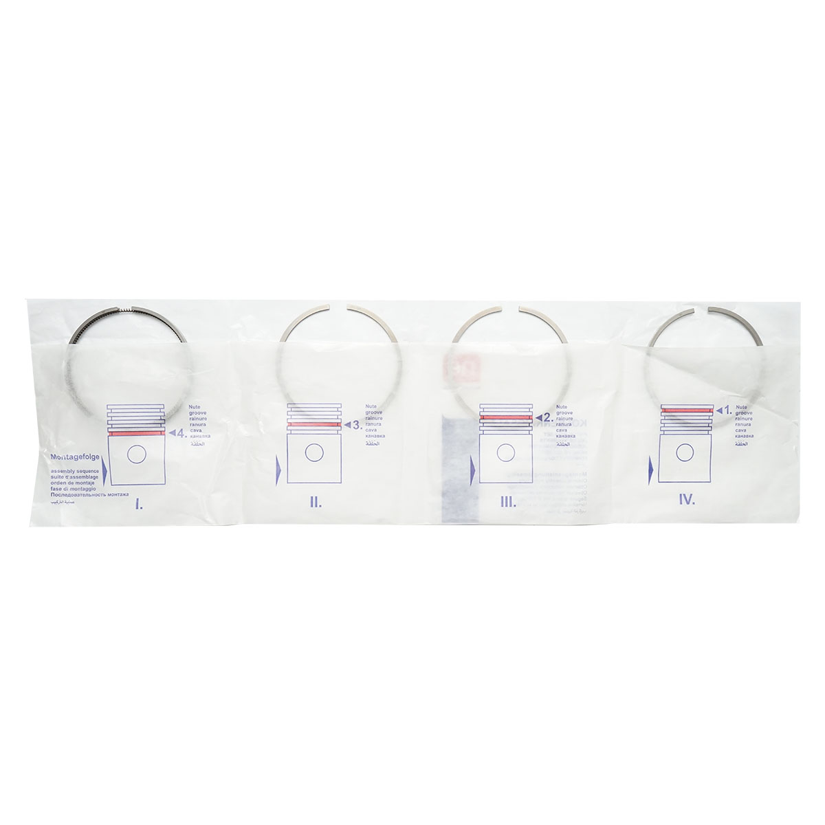 Set segmenti pentru motor Perkins NPR Fi 101mm, 2,38x2,38x2,38x6,35mm - imagine 2